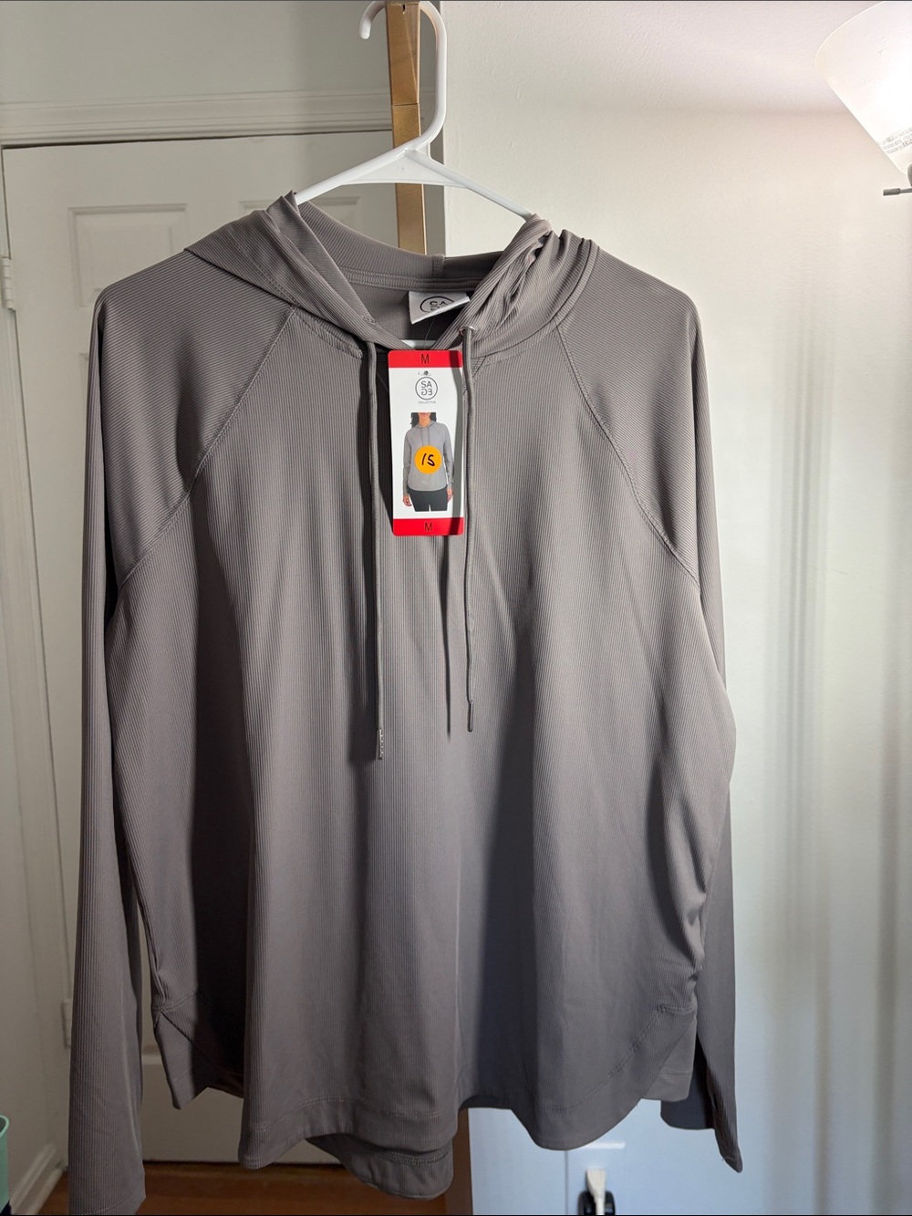 Light Gray Hooded Long Sleeve Pullover